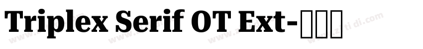 Triplex Serif OT Ext字体转换